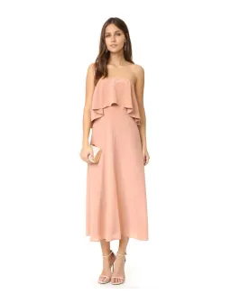 Zimmerman Strapless Flounce Dress Pink Size 3/ AU 14 for rent on The Volte - image 1