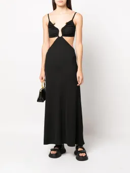 Christopher Esber Crystal Torso Bra Dress Black Size 10 for rent on The Volte - image 1