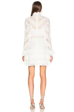Zimmermann Veneto Perennial Short Dress Ivory Size 0 / AU 8 for rent on The Volte - image 3
