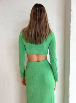 Significant Other Cali Long Sleeve Dress Sea Green Size 8 / S for rent on The Volte - image 4