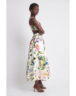 Aje Introspect Cut Out Midi Dress Botanic Floral Size 6 for rent on The Volte - image 2