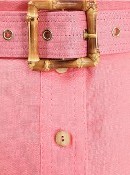 Zimmermann Poppy Belted Mini Dress Watermelon Pink Size 0 / AU 8 for rent on The Volte - image 4