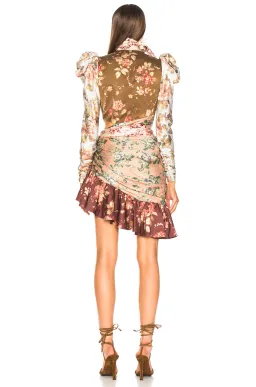 Zimmermann The Tempest Tucked Contour Mini Dress Spliced Size 0 / Aus 8 for rent on The Volte - image 2