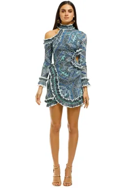 Zimmerman Moncur Asymmetric Mini Dress Print Size AU 8 for rent on The Volte - image 1