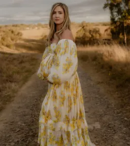 Rooh Collective Poppy Zephyr Maxi Dress Floral Size M/AU 10 for rent on The Volte - image 3