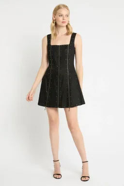 Sass and Bide Abstract After Dark Dress Faded Black Size 4 for rent on The Volte - image 1