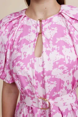 Acler Rossmore Dress in Violet Jungle Size 8 for rent on The Volte - image 3