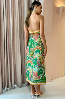 Alemais Marion Bodice Dress Green Size AU 10/M for rent on The Volte - image 2