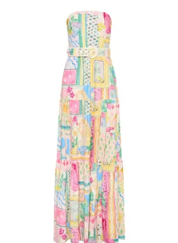 Rebecca Vallance Le Mur Rose Maxi Dress Print Size 10 for rent on The Volte - image 3