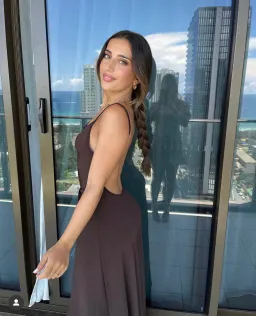 One Mile The Label Sammy Maxi Dress Wine Size 6  for rent on The Volte - image 2