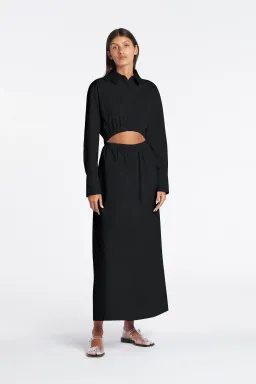 Sir The Label Ilkin Deconstructed Shirt Dress Black Size 1 / AU 8  for rent on The Volte - image 1