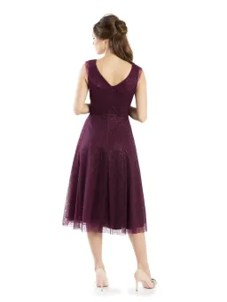 Review Shimmer Dress Purple Size 8 for rent on The Volte - image 2