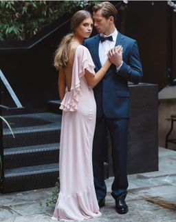 Ruby Marina Gown Blush Pink Size 6 for rent on The Volte - image 4