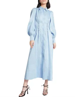 Aje Ephemera Lace Up Shirt Dress in Powder Blue Size 12 for rent on The Volte - image 1