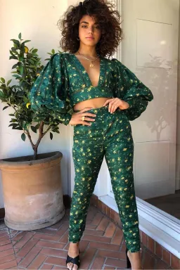 Mackenzie Mode Mrs Sippy Luxe Lemons Top Green Size 12 for rent on The Volte - image 2