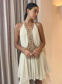 Magali Pascal Carolina Dress Nude Size AU 10 for rent on The Volte - image 2