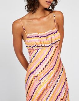 By Johnny Elle Bias Midi Dress Rainbow Drip Print Size 6 for rent on The Volte - image 4