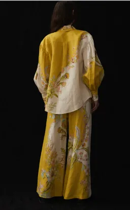 Alemais Ira Linen Shirt and Pant Set Print Size 10  for rent on The Volte - image 3