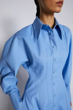 Scanlan Theodore Double Cotton Dress Blue Size AU 8 for rent on The Volte - image 4