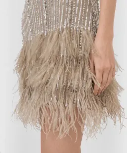 Rachel Gilbert Kenzi Mini Dress Nude Size 1 / AU 8 for rent on The Volte - image 5