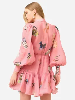 Alemais Cleo Smock Mini Dress Pink Size 8 AU for rent on The Volte - image 3