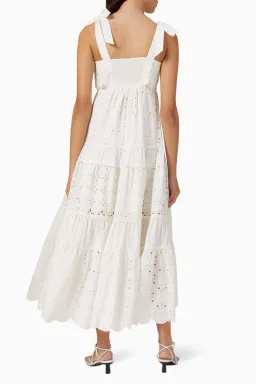 Alemais Evie Panelled Tie Midi Maxi Dress White Size 6 for rent on The Volte - image 8