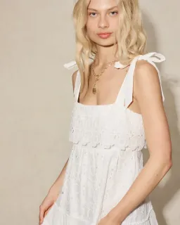 Alemais Evie Panelled Tie Midi Maxi Dress White Size 6 for rent on The Volte - image 6