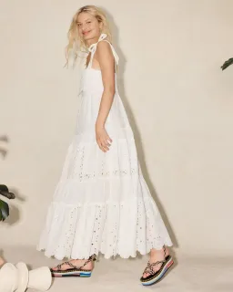 Alemais Evie Panelled Tie Midi Maxi Dress White Size 6 for rent on The Volte - image 5