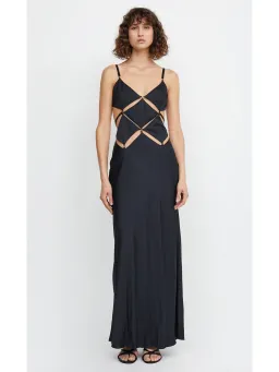 Bec & Bridge Diamond Days Strap Maxi Dress Black Size AU 6 for rent on The Volte - image 1