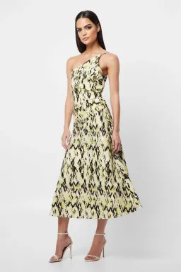 Mossman The Resemblance One Shoulder Dress Print Size AU 8 for rent on The Volte - image 1
