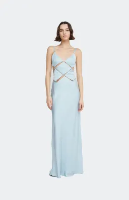 Bec & Bridge Diamond Days Strap Maxi Dress Cloud Blue Size AU 6  for rent on The Volte - image 1