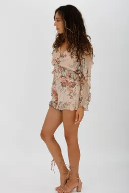 Zimmerman Aerial Flounce Playsuit Floral Print Size 0/AU 8 for rent on The Volte - image 5