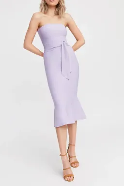 Kookai Florida Strapless Midi Dress  Lilac Size 6 for rent on The Volte - image 2