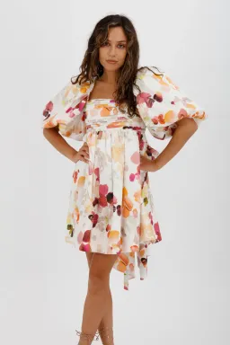 AJE Dassia Puff Sleeve Mini Dress Floral Print Size 10 for rent on The Volte - image 5