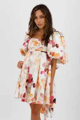 AJE Dassia Puff Sleeve Mini Dress Floral Print Size 10 for rent on The Volte - image 6