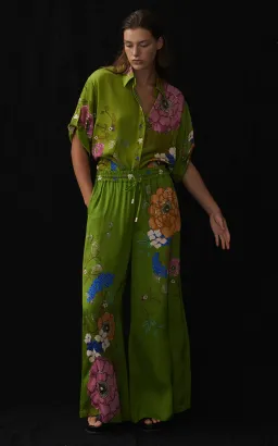Alemais Olivia Shirt & Pants Set Green Size 14 for rent on The Volte - image 1