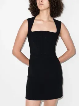 Bottega Veneta Cady Mini Dress Black Size EU 38 / Au 8 for rent on The Volte - image 2