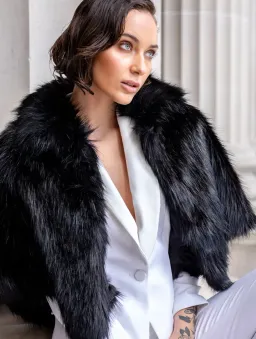 Unreal Fur Nord Cape Black One Size for rent on The Volte - image 3