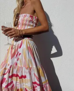 Steele Paradise Top and Parasol Skirt Set Multi Size AU 12  for rent on The Volte - image 4