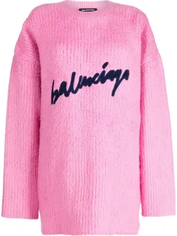 Balenciaga Knitwear Jumper Mini Dress Bubblegum Pink Size M / AU 10 for rent on The Volte - image 2