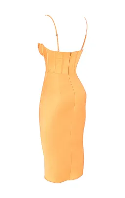 House of CB Myrna Corset Midi Dress Orange Size S/AU 8 for rent on The Volte - image 7