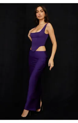 House of CB Edetta Corset Top and Colette Skirt Purple Size S/Au 8  for rent on The Volte - image 3