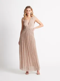 Sheike Eternity Maxi Gown Dress Nude Blush Size 10 for rent on The Volte - image 1