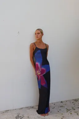 With Harper Lu Midnight Lily Floral Slip Dress Size M/Au 10 for rent on The Volte - image 12