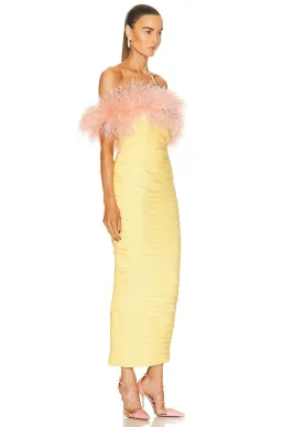 Rachel Gilbert Zion Midi Dress Lemon Size 0 /Au  6 for rent on The Volte - image 2