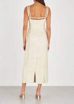 Jacquemus La Robe Valerie Dress Nude Size 34/AU 6 for rent on The Volte - image 4