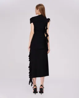 Fanci Club The Assassin Long Dress Black Size 6 for rent on The Volte - image 4
