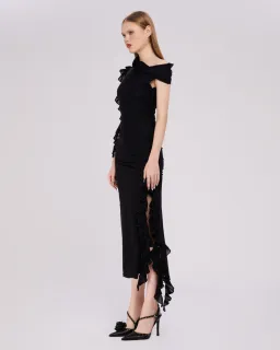 Fanci Club The Assassin Long Dress Black Size 6 for rent on The Volte - image 3