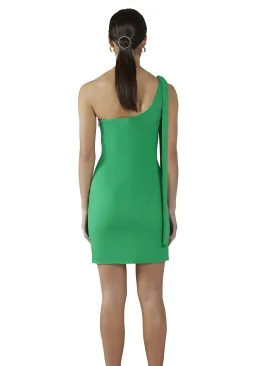 By Johnny Lean One Shoulder Mini Dress Jungle Green Size 10 for rent on The Volte - image 3