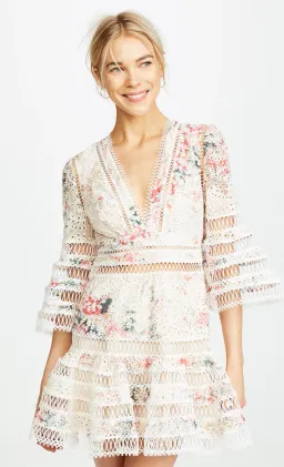 Zimmermann Laelia Diamond Flutter Dress Floral Size 1 / Au 8 for rent on The Volte - image 3